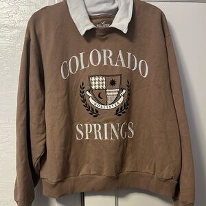 Hollister Brown Colorado Springs Sweatshirt